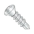 Newport Fasteners Self-Drilling Screw, #8 x 1 in, Zinc Plated Steel Oval Head Phillips Drive, 500 PK 222074-500